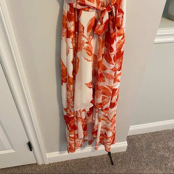 Eliza J White Red Floral Maxi Dress 6P - Picture 11 of 13